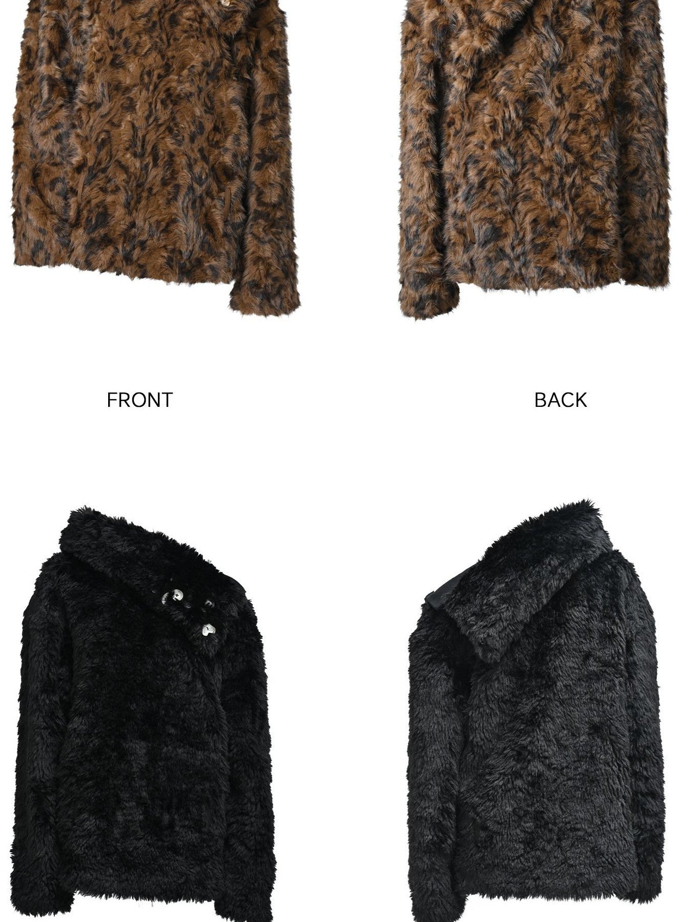 NORTH NODE Faux Fur Lapel Cropped Loose Women&