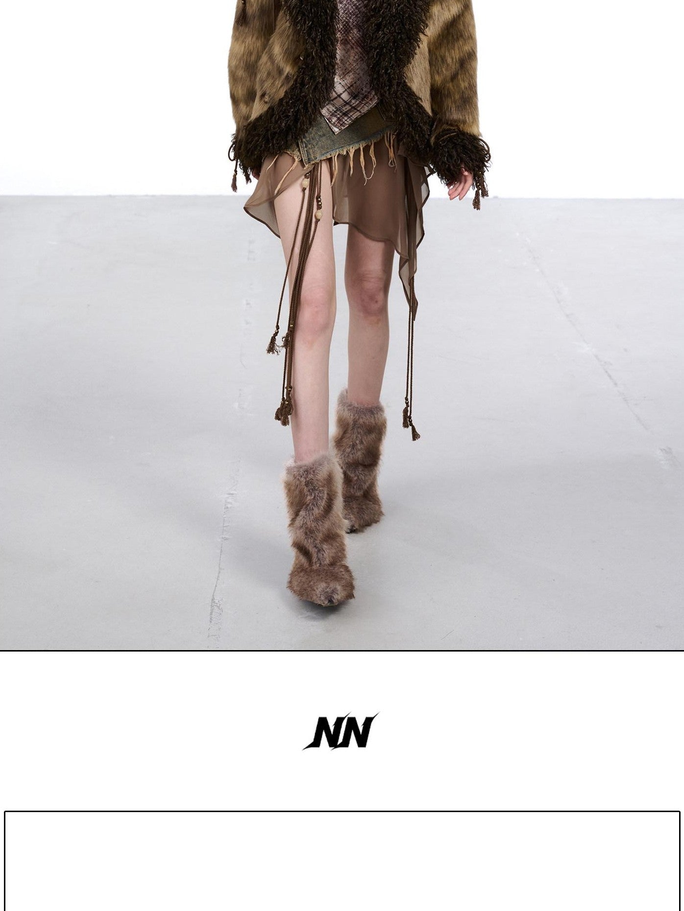 NORTH NODE Faux Fur Patchwork Handmade Buttons Lapel Women&