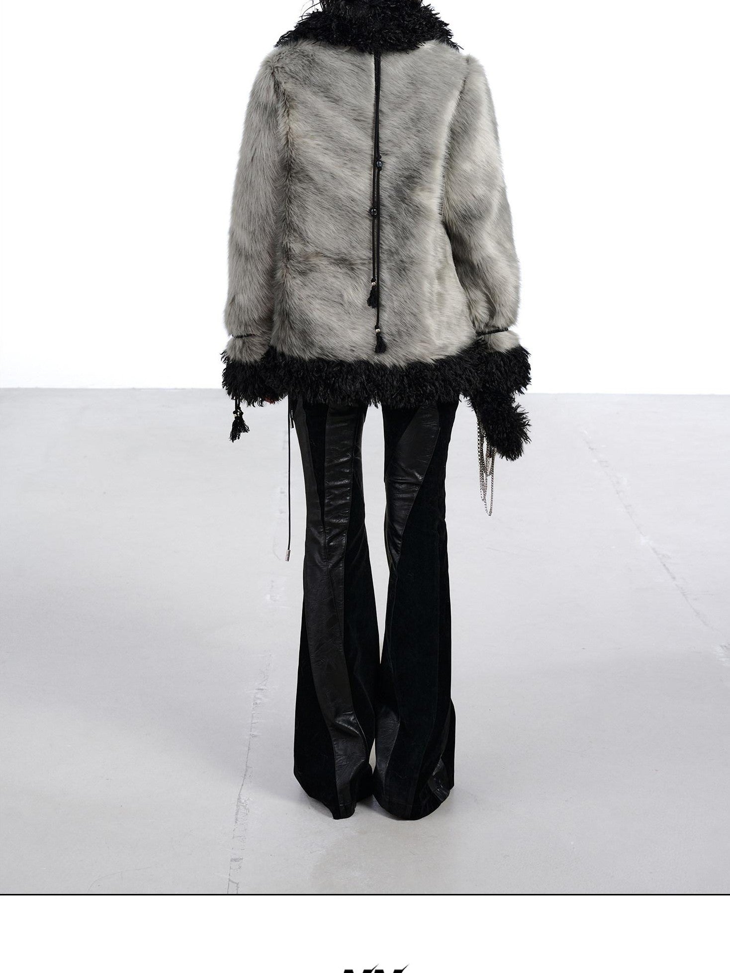 NORTH NODE Faux Fur Patchwork Handmade Buttons Lapel Women&