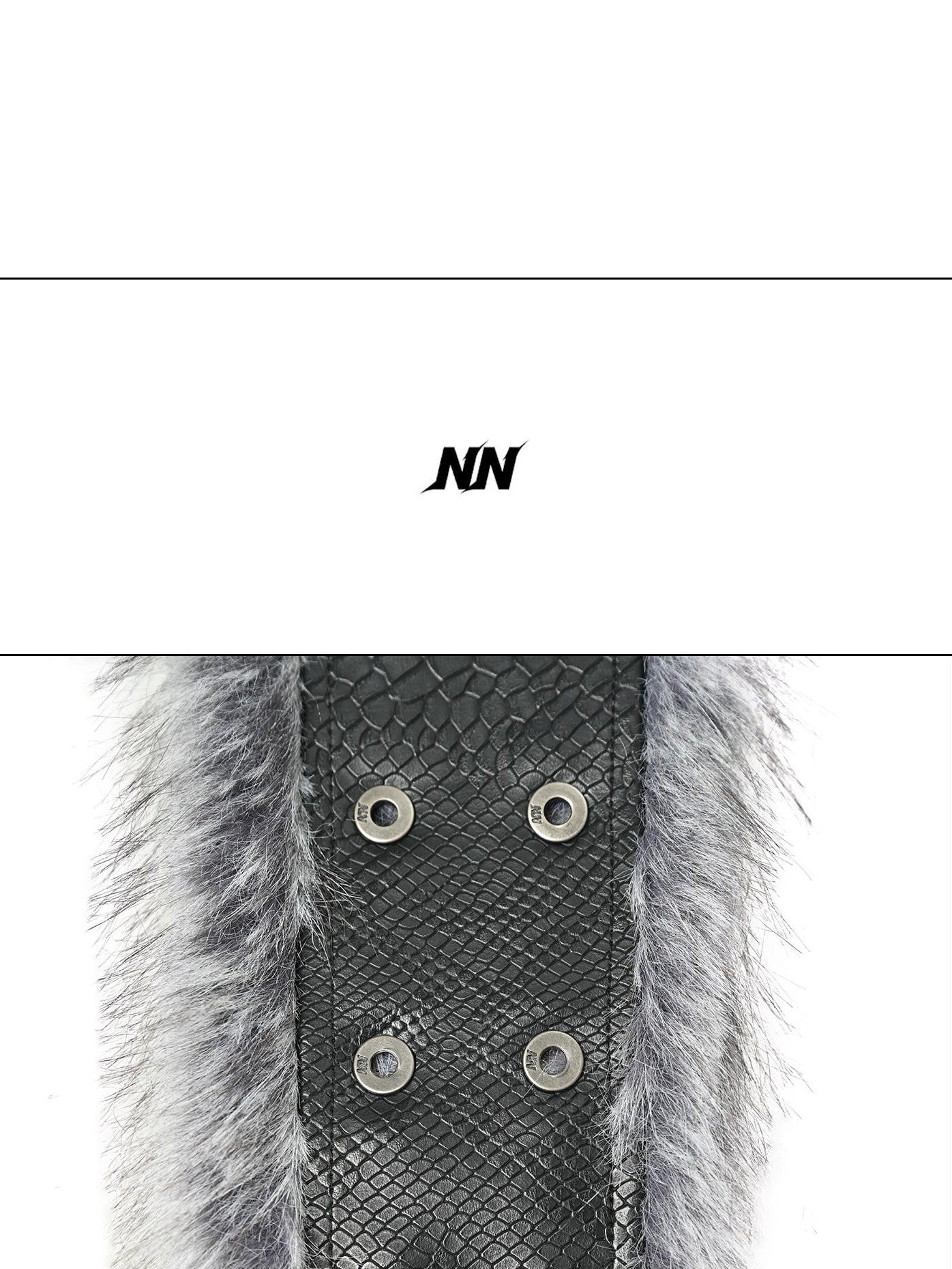 NORTH NODE Faux Fur Patchwork Snake Print Wide Women&