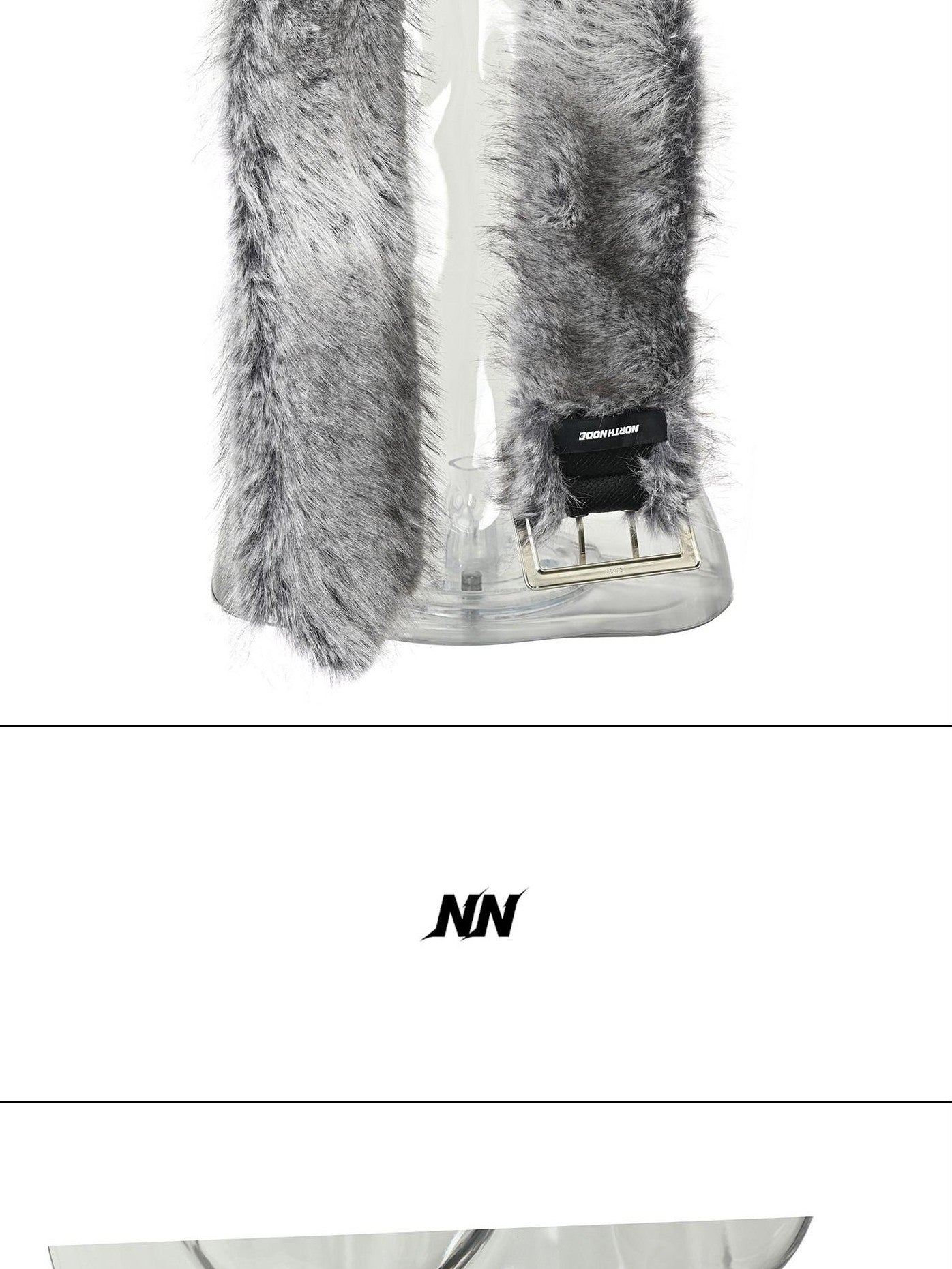 NORTH NODE Faux Fur Patchwork Snake Print Wide Women&