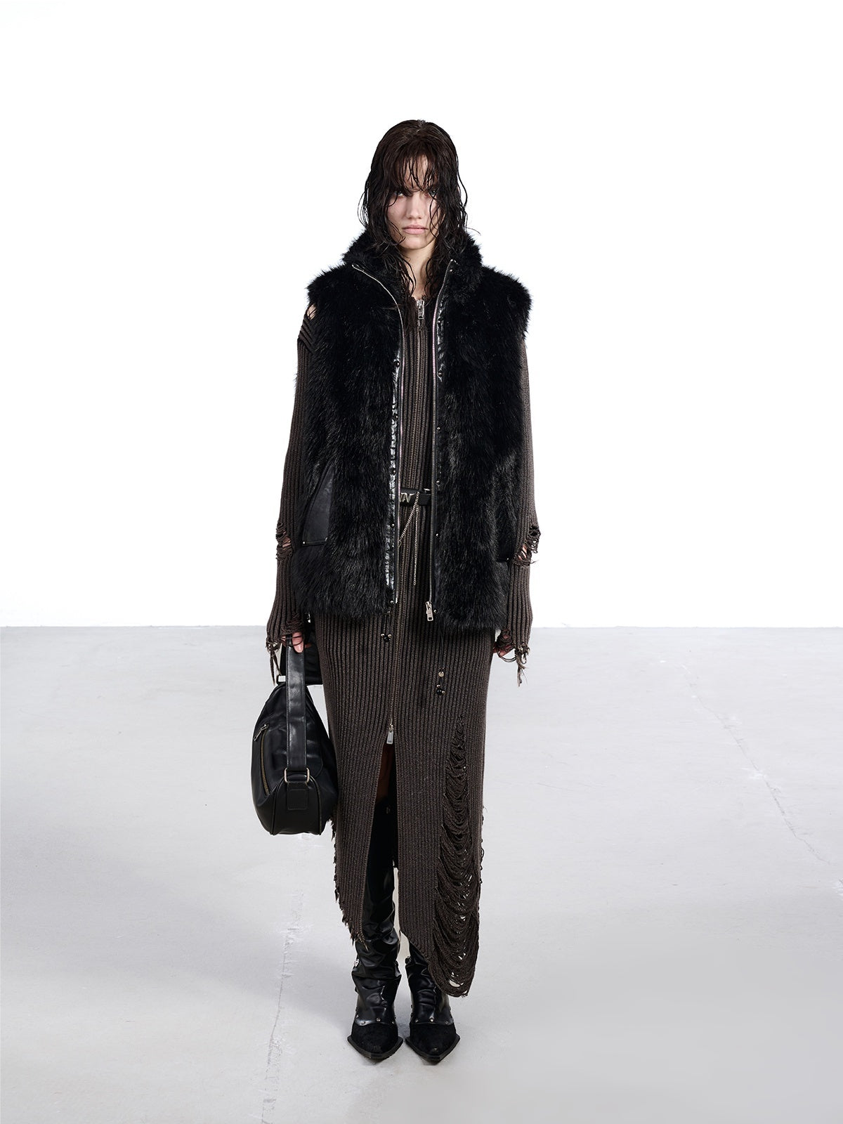 NORTH_NODE_Faux_Fur_Patchwork_Stand_Collar_Zip_Women&