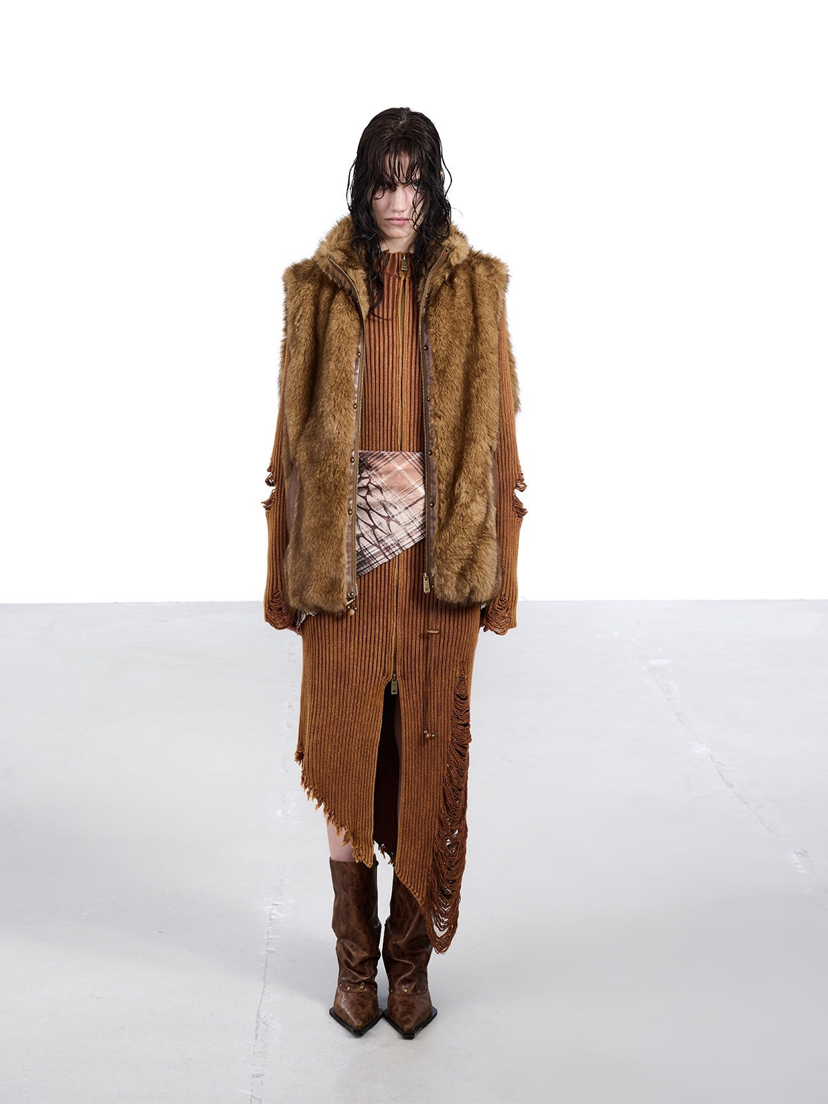 NORTH_NODE_Faux_Fur_Patchwork_Stand_Collar_Zip_Women&