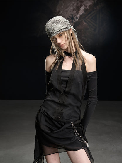 NORTH_NODE_Faux_Suede_Chiffon_Spliced_Off_Shoulder_Women&