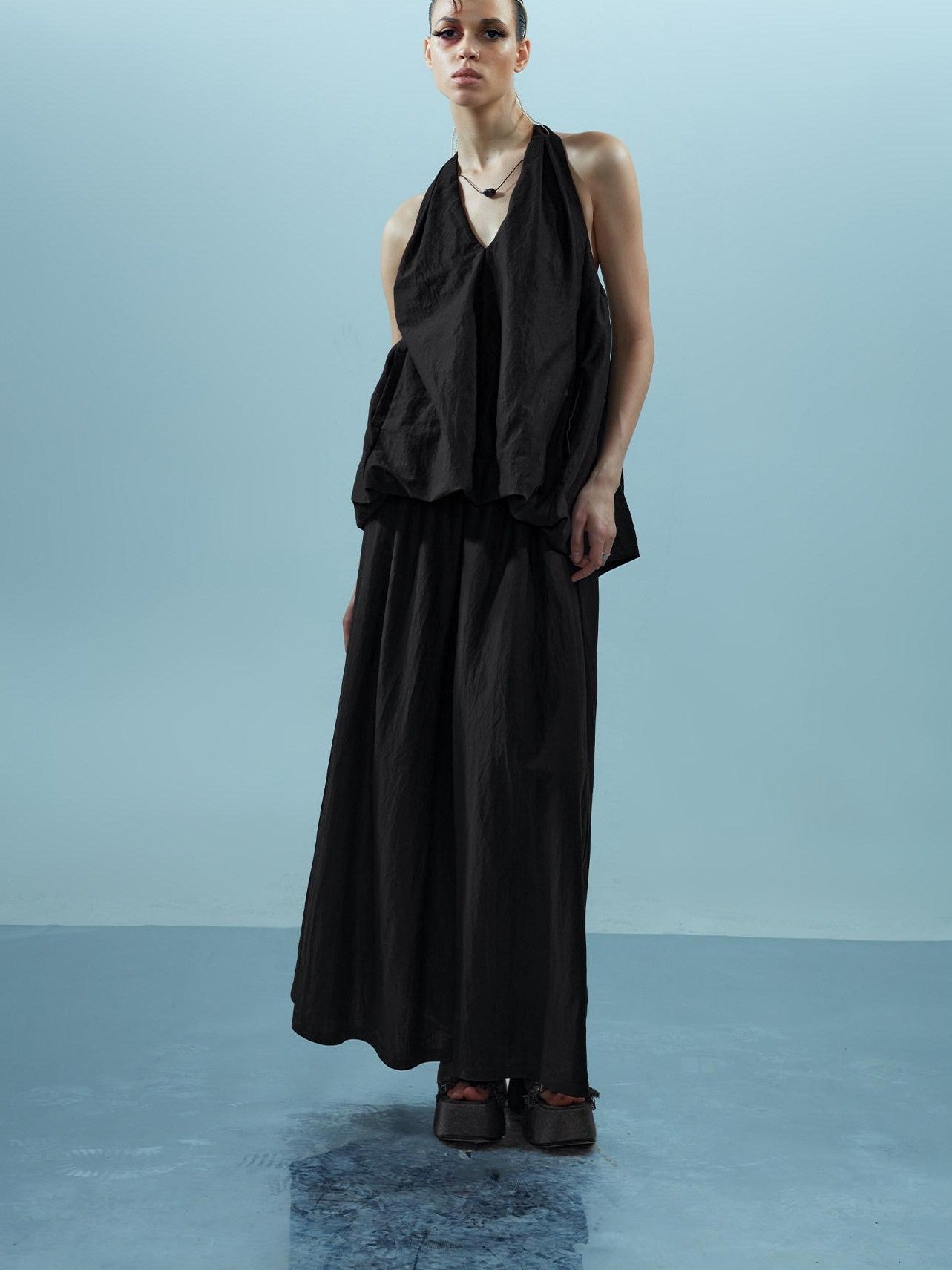 NORTH NODE Faux Two Piece V-neck Figure Flattering Women&