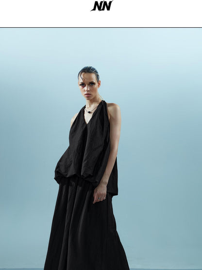NORTH NODE Faux Two Piece V-neck Figure Flattering Women&