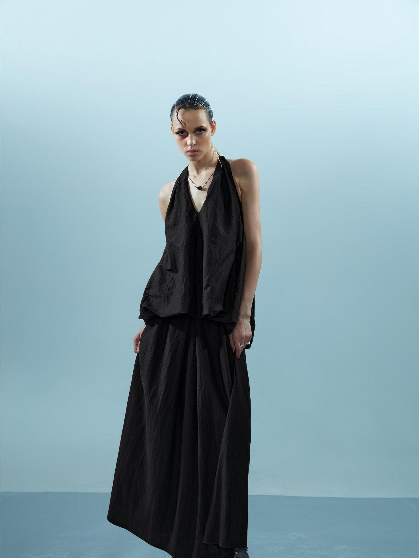NORTH NODE Faux Two Piece V-neck Figure Flattering Women&