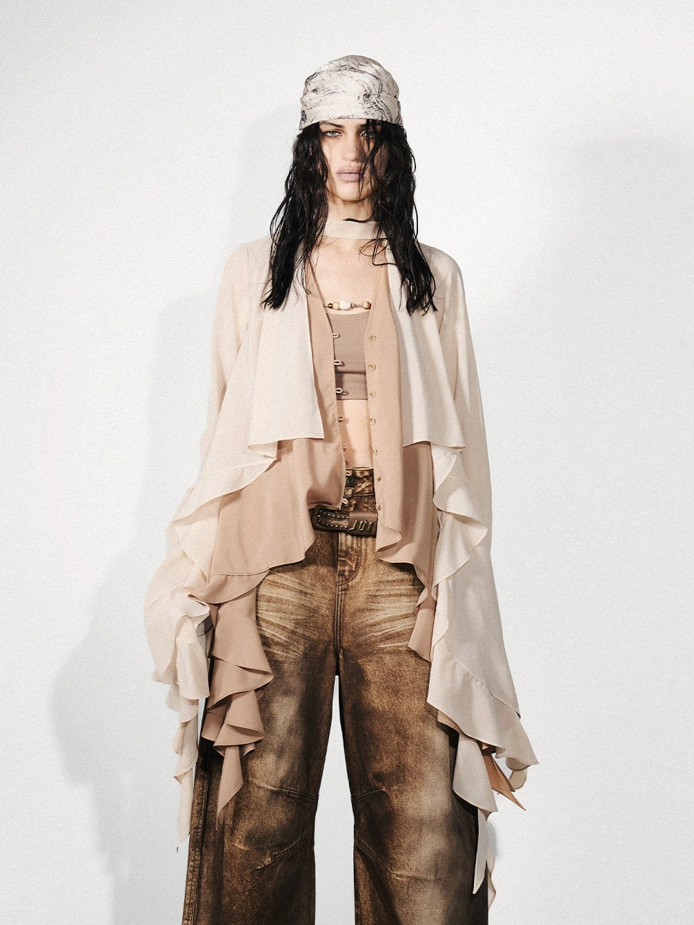 NORTH_NODE_Feathered_Patchwork_Asymmetric_Layered_Ruffle_Women&