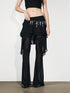 NORTH_NODE_Figure_Slimming_Draped_Ruffle_Hem_Micro_Flare_Women&