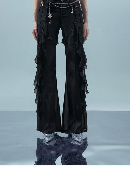 NORTH NODE Flowy Patchwork Studded Chiffon Women&