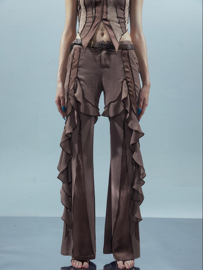NORTH NODE Flowy Patchwork Studded Chiffon Women&