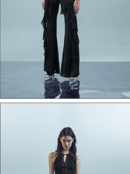 NORTH NODE Flowy Patchwork Studded Chiffon Women&
