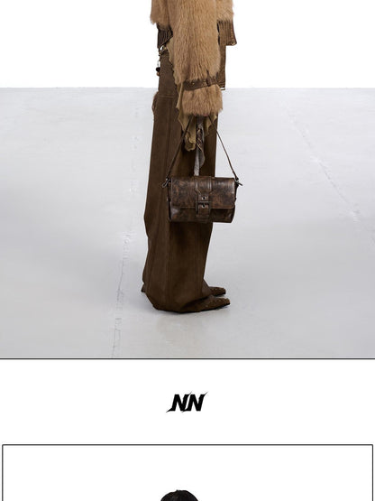 NORTH NODE Fluffy Spliced Layered Zipper Women&