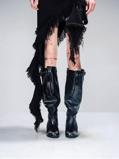NORTH NODE Fringe Tassel Boucle Jacket And Skirt Women&