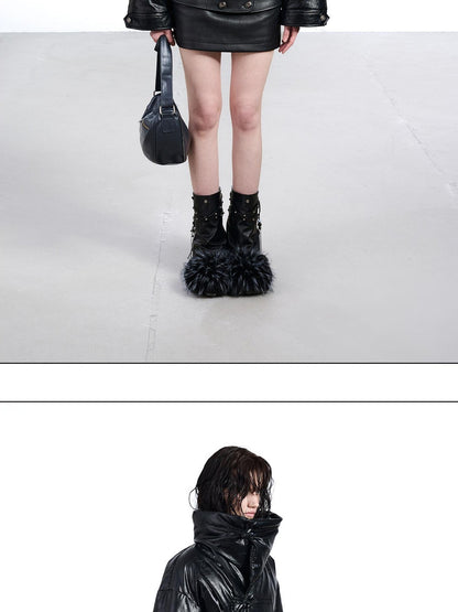 NORTH NODE Frog Button Chinese Style 90 White Duck Slim Short Lapel Women&