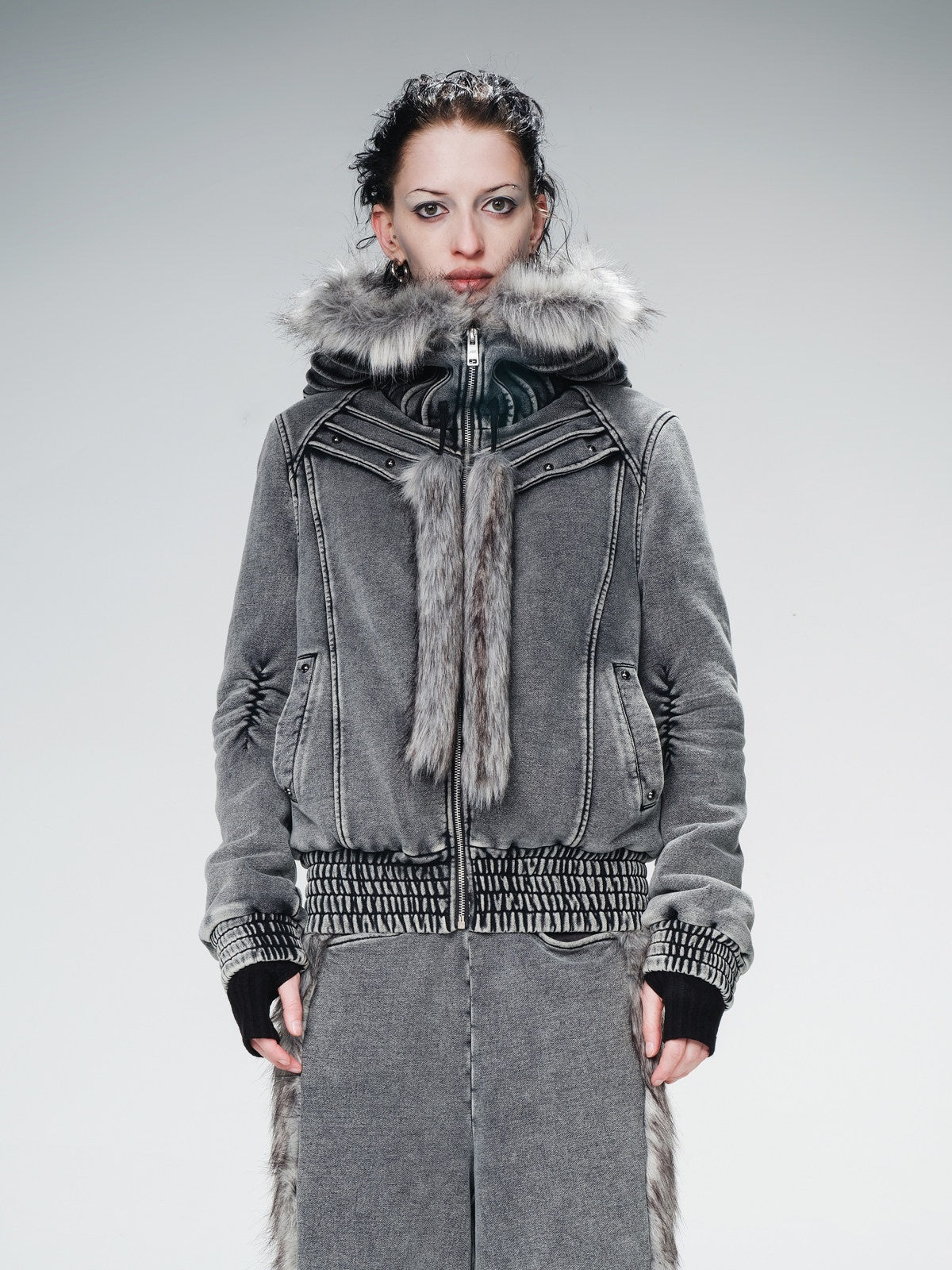NORTH_NODE_Fur_Collar_Washed_Quilted_Hooded_Women&
