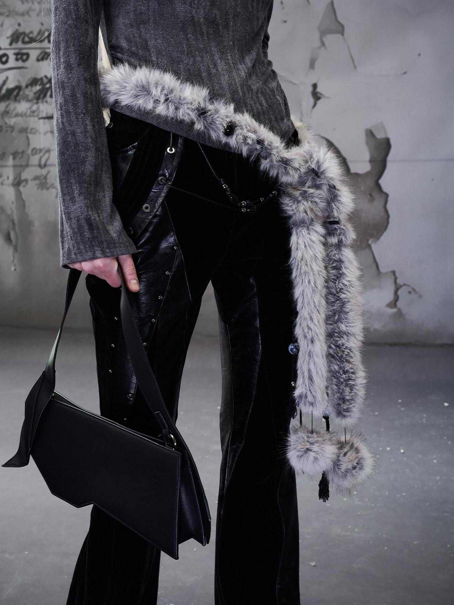 NORTH NODE Fuzzy Beaded Multiway Hand Sewn Women&
