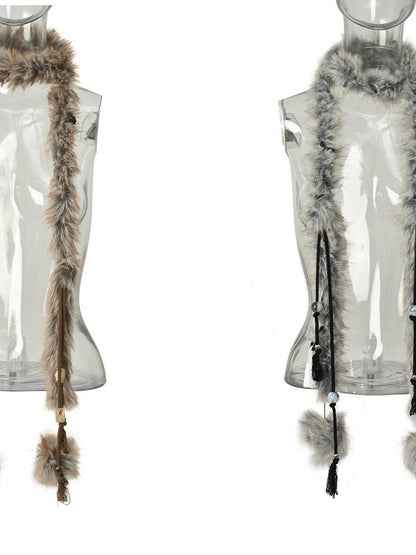 NORTH NODE Fuzzy Beaded Multiway Hand Sewn Women&