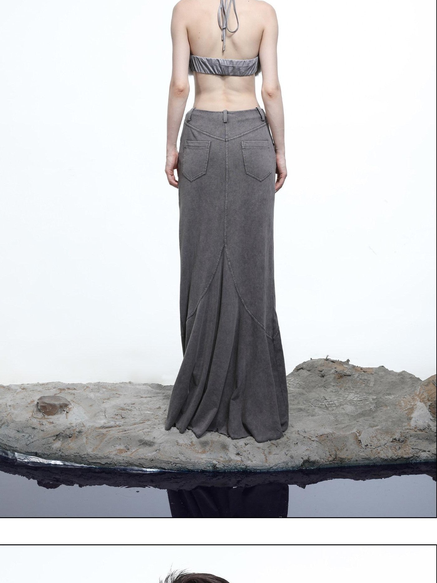 NORTH NODE Fuzzy Chain Beaded Patchwork V-neck Women&