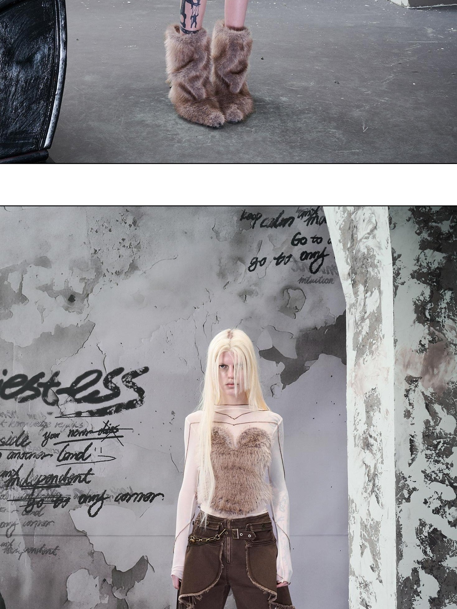 NORTH NODE Fuzzy Mesh Splice Women&