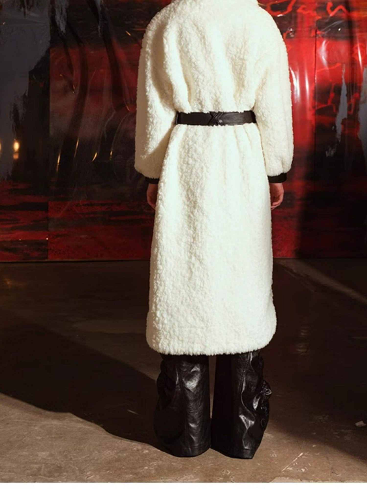 NORTH NODE Fuzzy Pajama Style Blazer Collar Women&