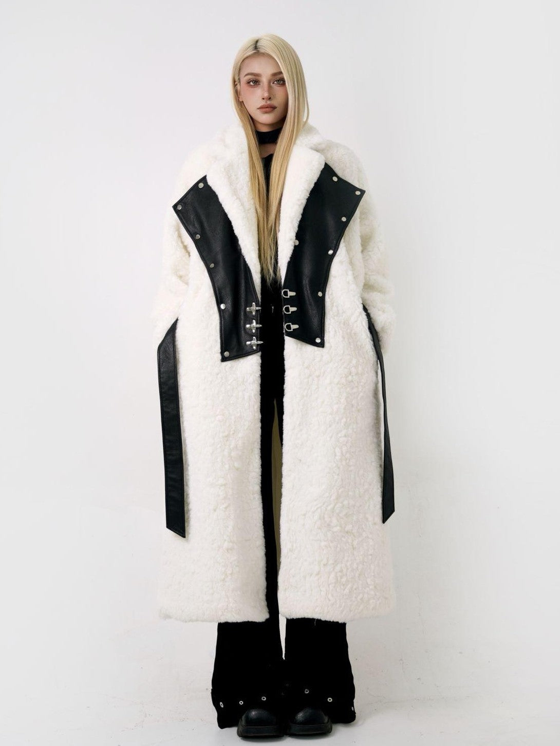 NORTH NODE Fuzzy Pajama Style Blazer Collar Women&