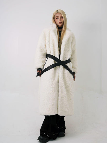 NORTH NODE Fuzzy Pajama Style Blazer Collar Women&