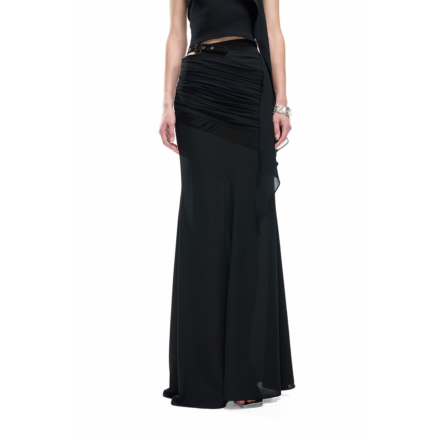 NORTH_NODE_Garnet_Panelled_Pleated_Mermaid_Women&