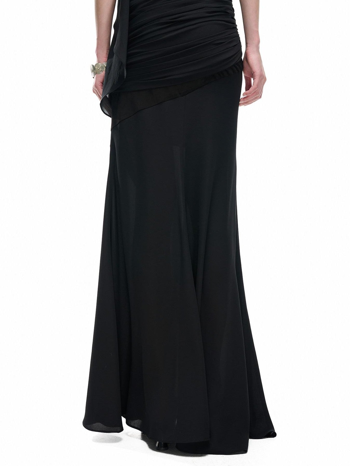 NORTH NODE Garnet Panelled Pleated Mermaid Women&
