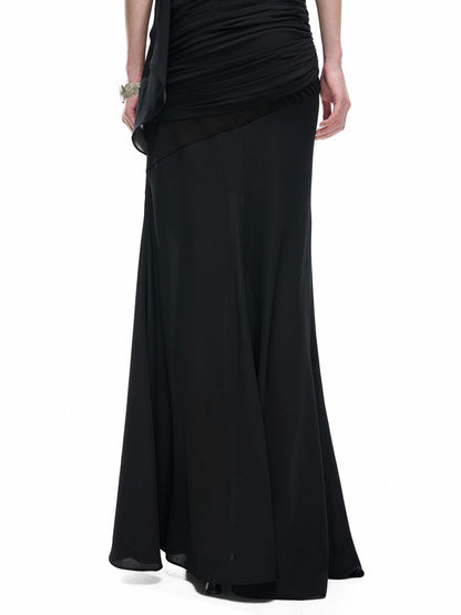 NORTH NODE Garnet Panelled Pleated Mermaid Women&