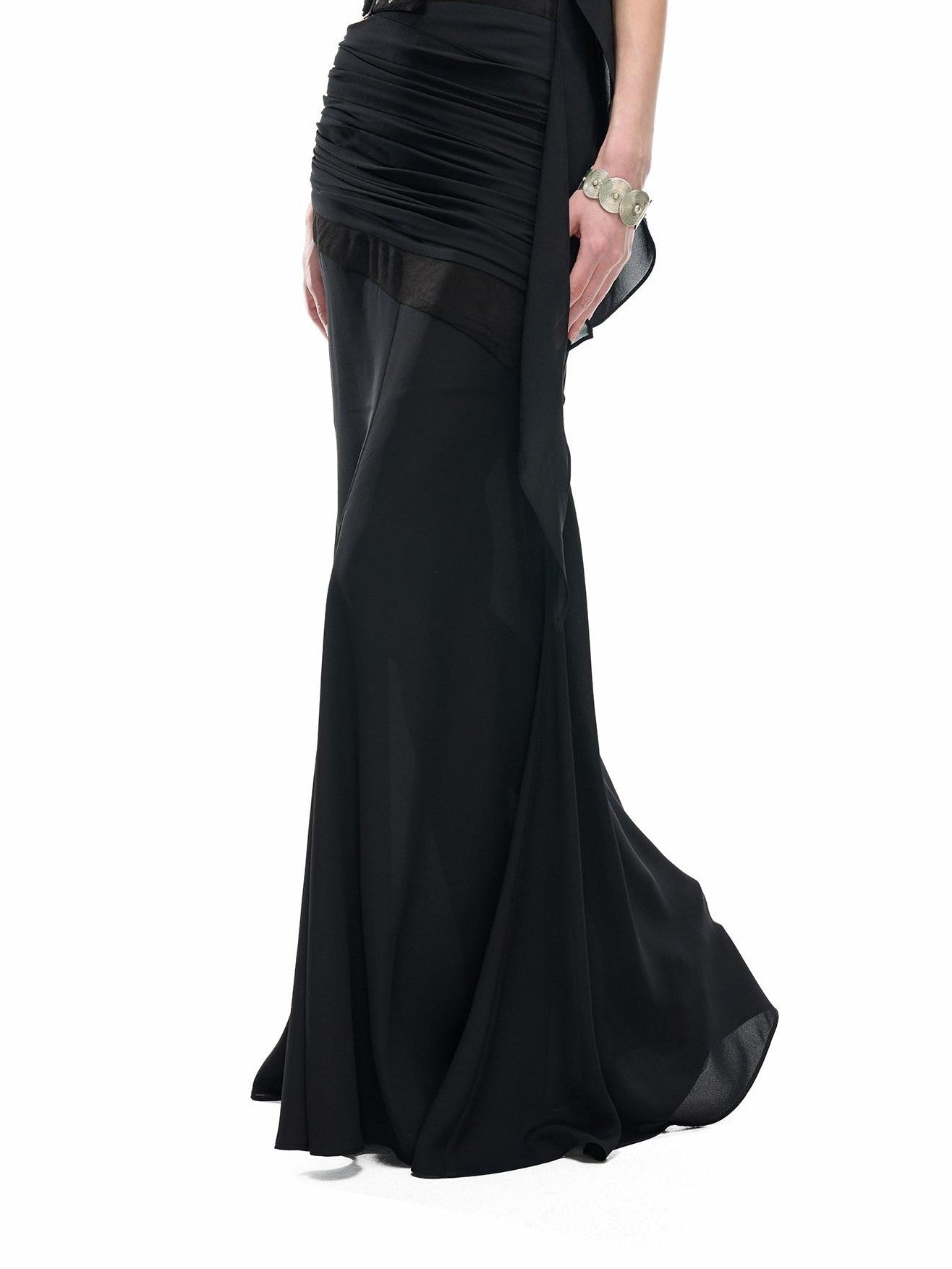 NORTH NODE Garnet Panelled Pleated Mermaid Women&