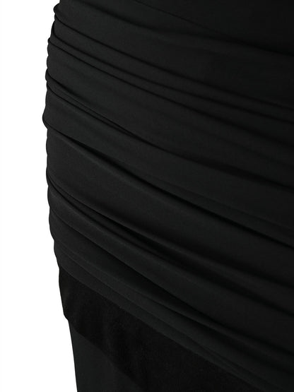 NORTH NODE Garnet Panelled Pleated Mermaid Women&