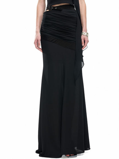 NORTH NODE Garnet Panelled Pleated Mermaid Women&