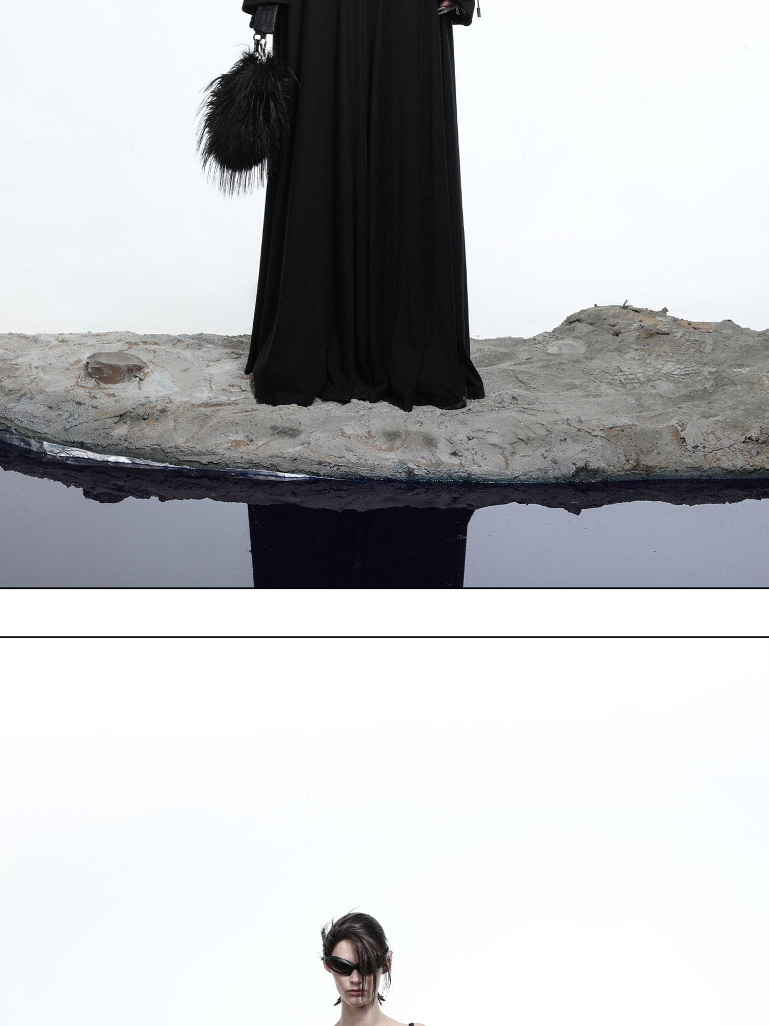 NORTH NODE Gothic Hooded Cinched Waist Long Sleeve Women&