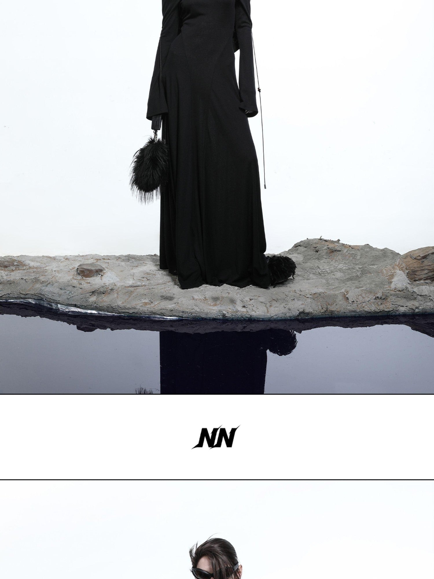 NORTH NODE Gothic Hooded Cinched Waist Long Sleeve Women&