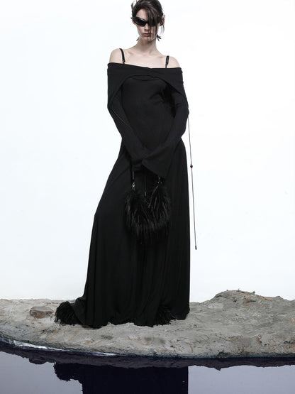NORTH NODE Gothic Hooded Cinched Waist Long Sleeve Women&