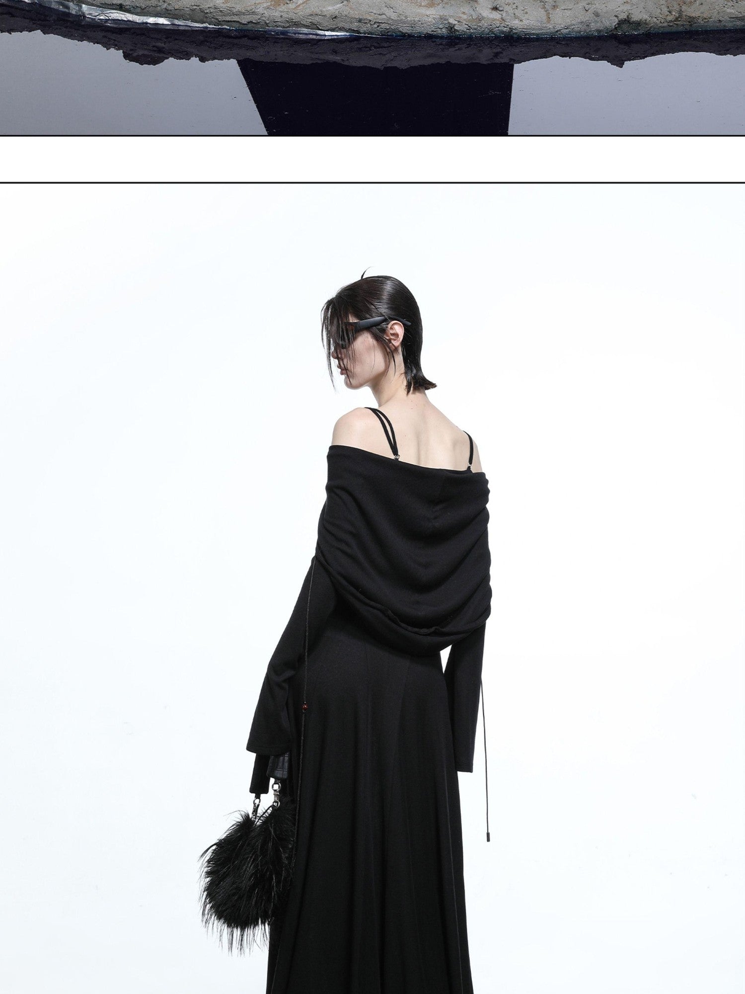 NORTH NODE Gothic Hooded Cinched Waist Long Sleeve Women&