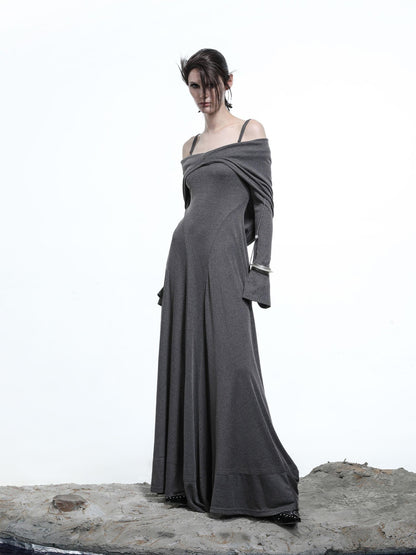 NORTH NODE Gothic Hooded Cinched Waist Long Sleeve Women&