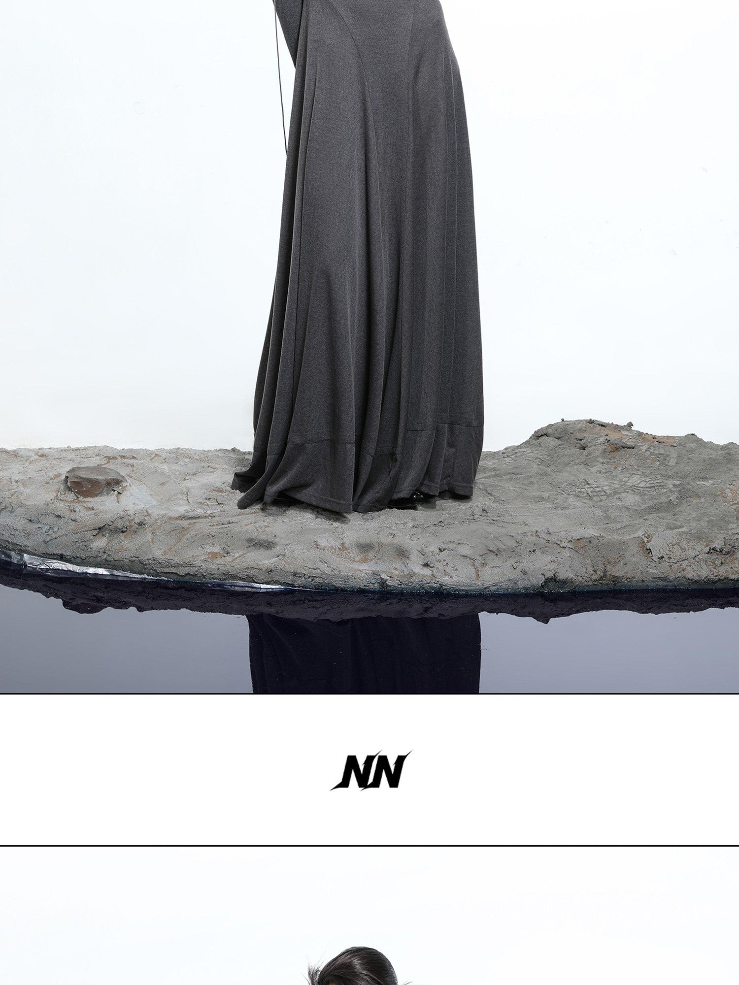 NORTH NODE Gothic Hooded Cinched Waist Long Sleeve Women&