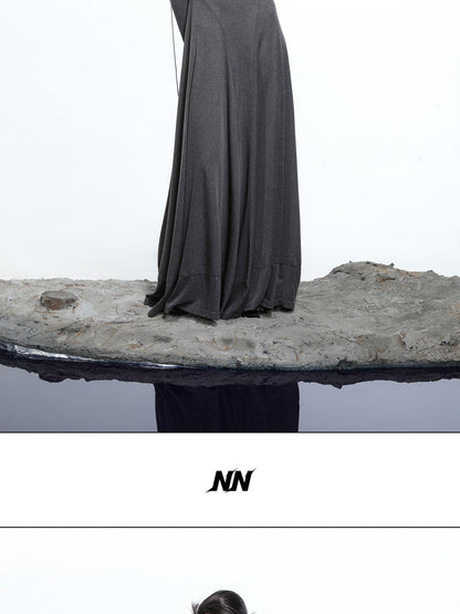 NORTH NODE Gothic Hooded Cinched Waist Long Sleeve Women&