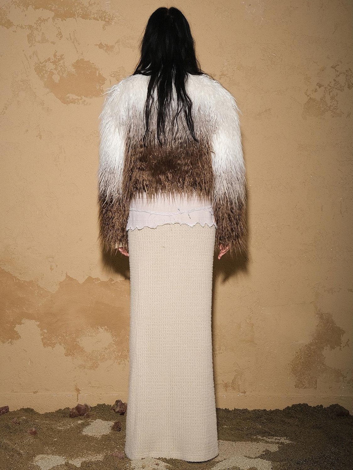 NORTH NODE Gradient Shaggy Plush Textured Women&