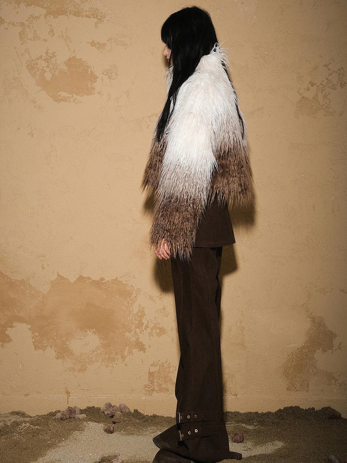 NORTH NODE Gradient Shaggy Plush Textured Women&