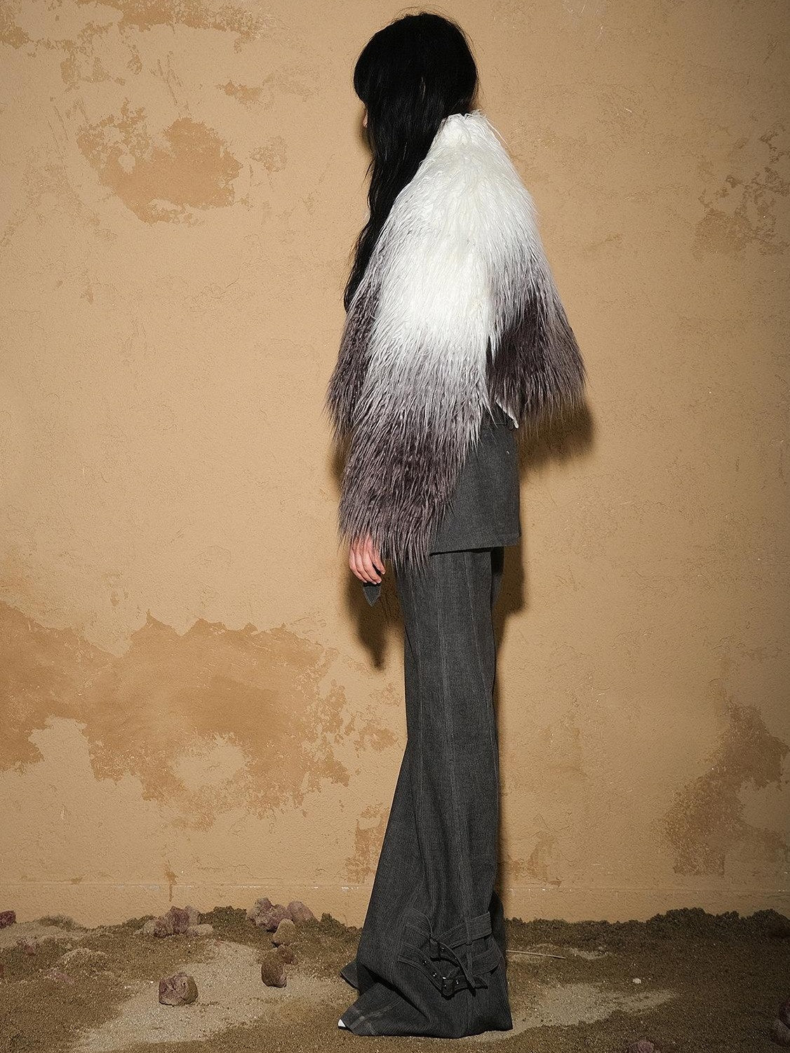 NORTH NODE Gradient Shaggy Plush Textured Women&