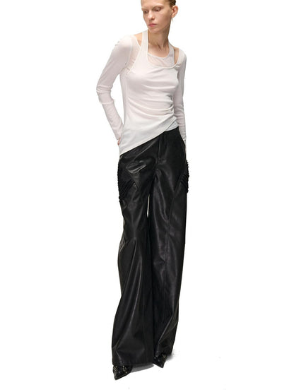 NORTH NODE Halter Patchwork Colorblock Faux Layered Women&