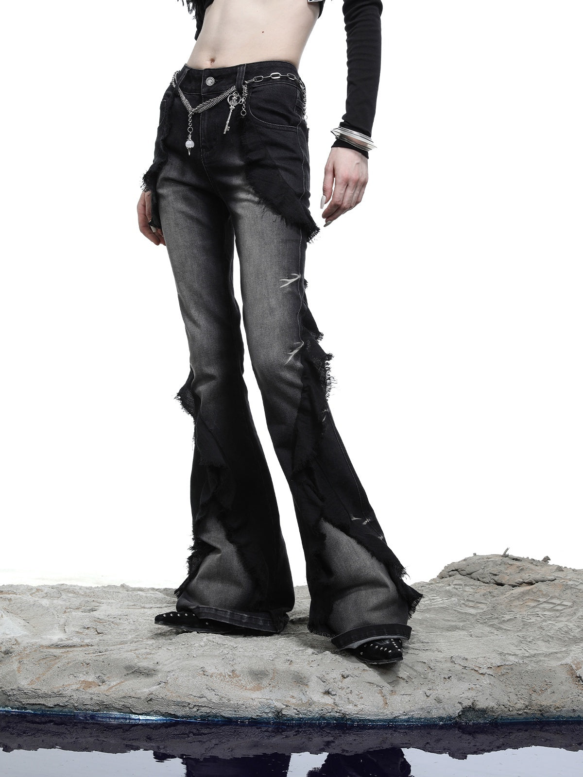 NORTH_NODE_Heavy_Wash_Ruffle_Spliced_Patchwork_Punk_Women&
