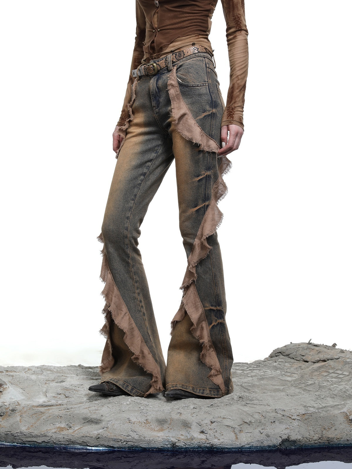 NORTH_NODE_Heavy_Wash_Ruffle_Spliced_Patchwork_Punk_Women&