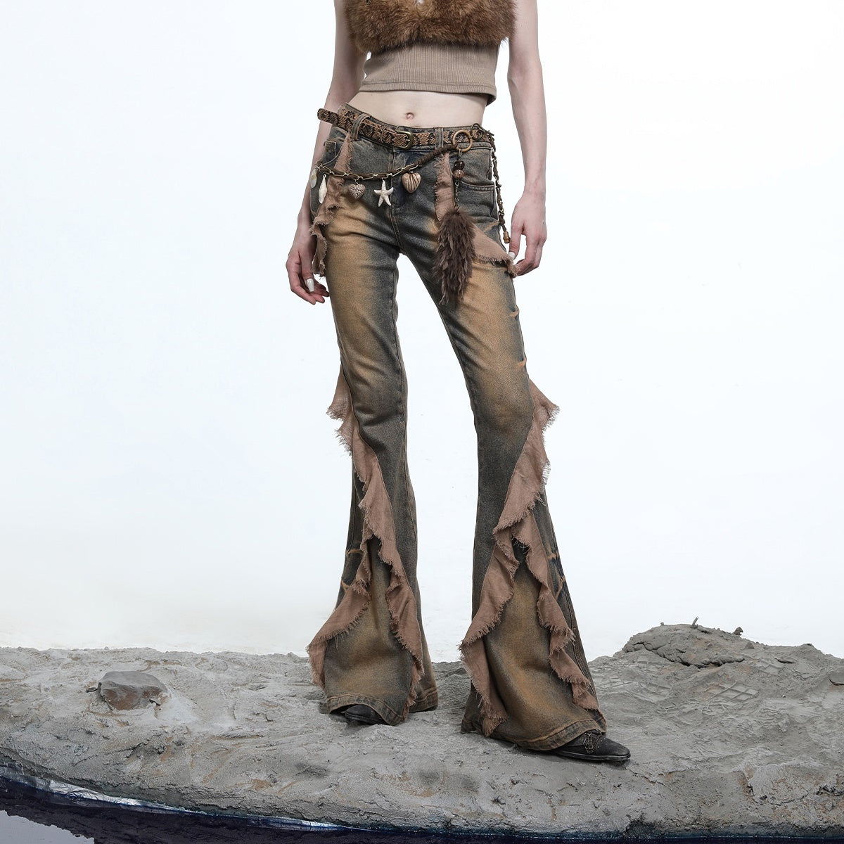 NORTH_NODE_Heavy_Wash_Ruffle_Spliced_Patchwork_Punk_Women&