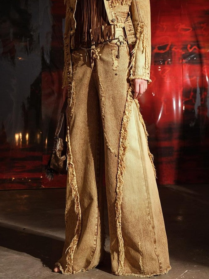 NORTH NODE Heavywork Cropped Jacket Wide Leg Pants Women&