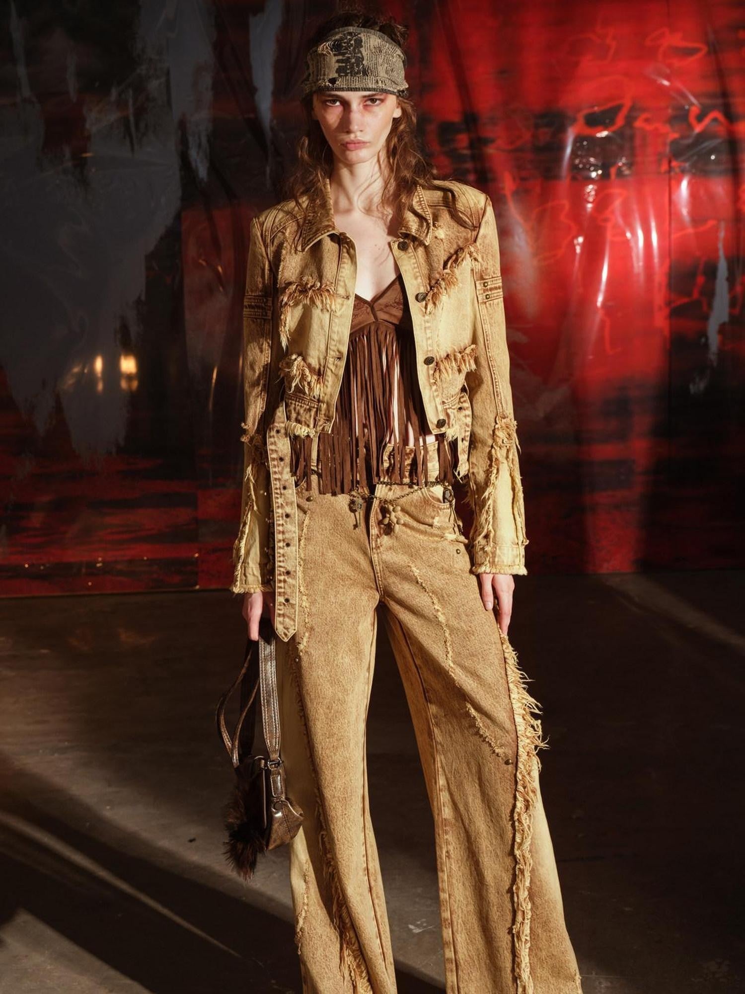 NORTH NODE Heavywork Cropped Jacket Wide Leg Pants Women&