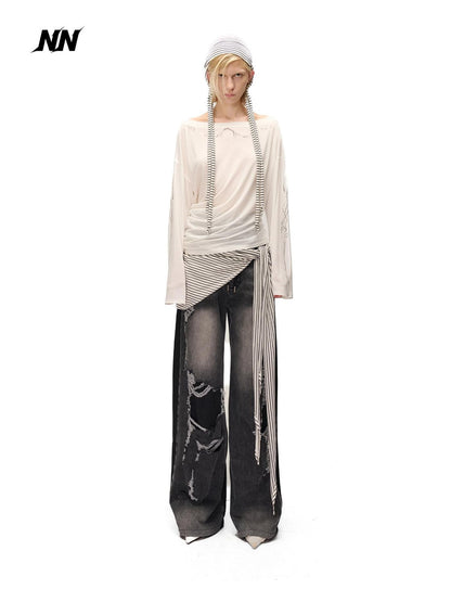 NORTH NODE Henna Totem Patchwork Print Crewneck Women&